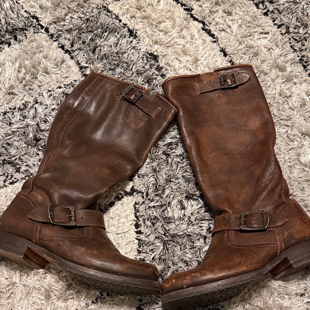 High brown Frye boot